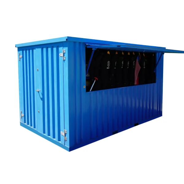 Zerlegbarer Barcontainer 4×2 Meter XL Blau RAL 5015
