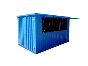 Conteneur Bar Démontable 4×2 mètres XL Bleu RAL 5015