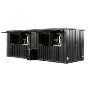Zerlegbarer Barcontainer 8×2 Meter Schwarz RAL 9005