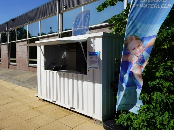 Second image of XL zerlegbarer Barcontainer 3×2 Meter Weiß RAL 9016