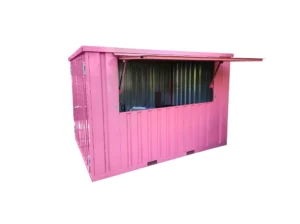 XL zerlegbarer Barcontainer 3×2 m Rosa RAL 3015