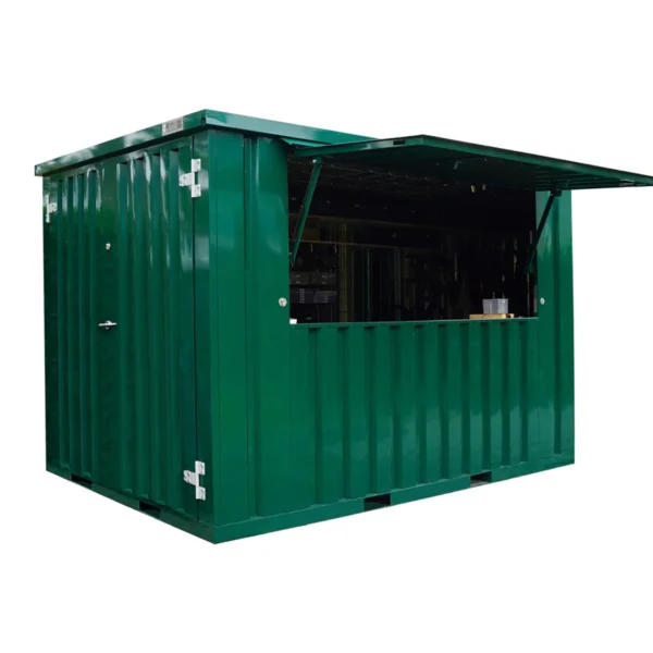 XL zerlegbarer Barcontainer 3×2 m Grün RAL 6016