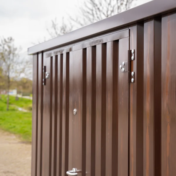 Second image of Holzimitatcontainer 3 x 2 Meter – mit Doppeltür an der Längsseite