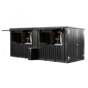 Zerlegbarer Barcontainer 6×2 Meter XL Schwarz RAL 9005