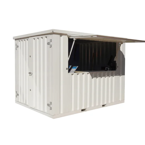 XL zerlegbarer Barcontainer 3×2 Meter Weiß RAL 9016