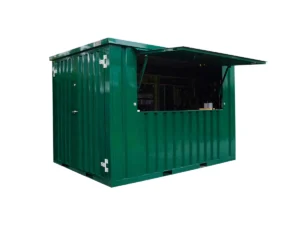 XL zerlegbarer Barcontainer 3×2 m Grün RAL 6016