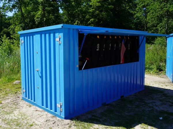 Second image of Zerlegbarer Barcontainer 4×2 Meter XL Blau RAL 5015